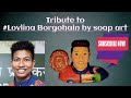 Carving the jewel of India Lovlina  on a soap #LovlinaBorgohain#TokyoOlympic2020#bhanjanagar#india