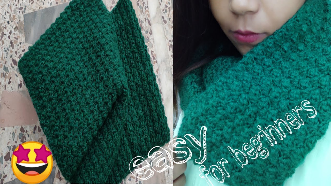 how to crochet muffler for a beginner YouTube