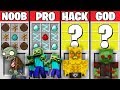 Minecraft Battle : ZOMBIE APOCALYPSE CRAFTING CHALLENGE - NOOB vs PRO vs HACKER vs GOD - Animation