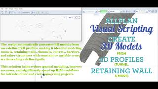 🚀Allplan Visual Scripting  Create 3D Models from 2D Profiles Tunnel, Retaining Wall & More