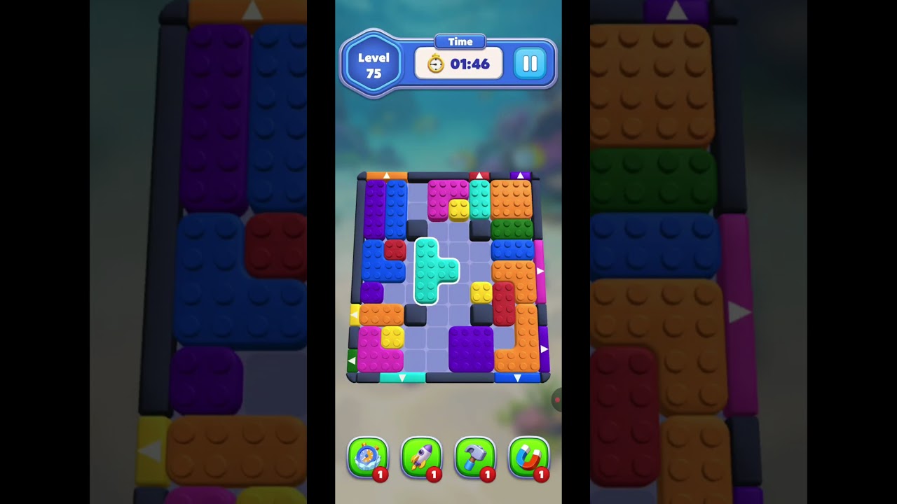 Block Away Planet Slide Puzzle Level 75