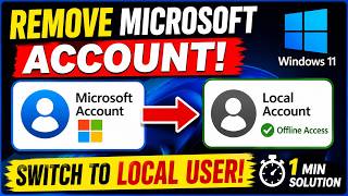 How to Change Windows 11 Microsoft Account to Local Account | Step-by-Step Guide (2026)