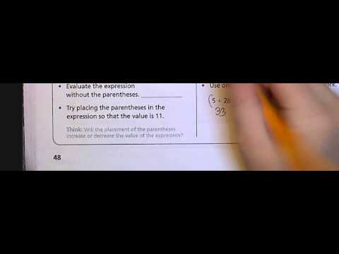 Evaluating Expressions by Adding Parenthesis - YouTube