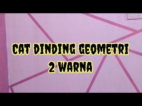  Cat  dinding  Geometri  2 warna 2021 YouTube