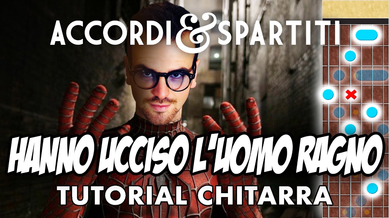 HANNO UCCISO L'UOMO RAGNO Tutorial Chitarra - 883