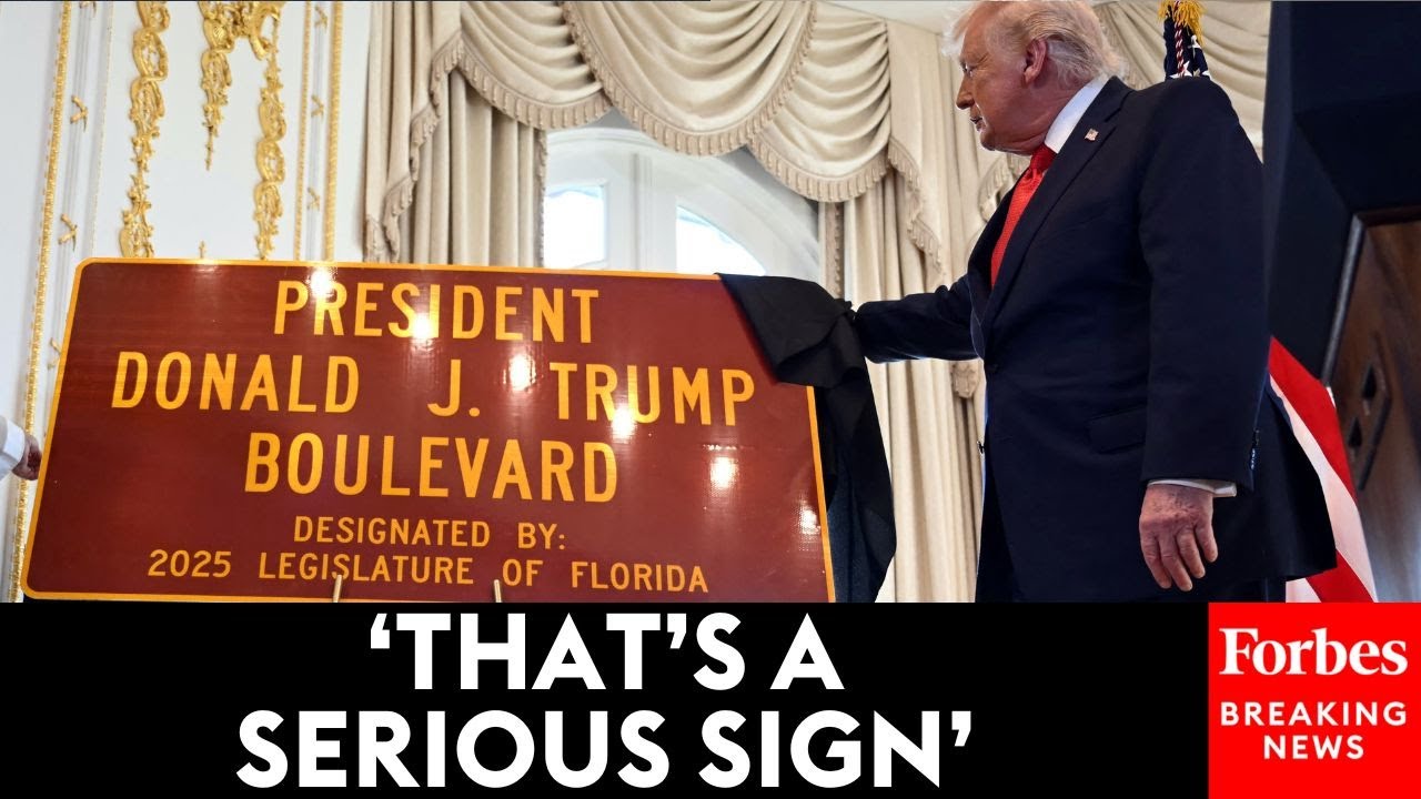 JUST IN: President Trump Speaks At Ceremony Renaming Boulevard Near Mar-a-Lago After Him