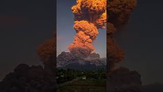 CRATER WALL BROKE! Indonesia Volcano Eruption  #indonesia #volcano #volcanoes #eruption #lava