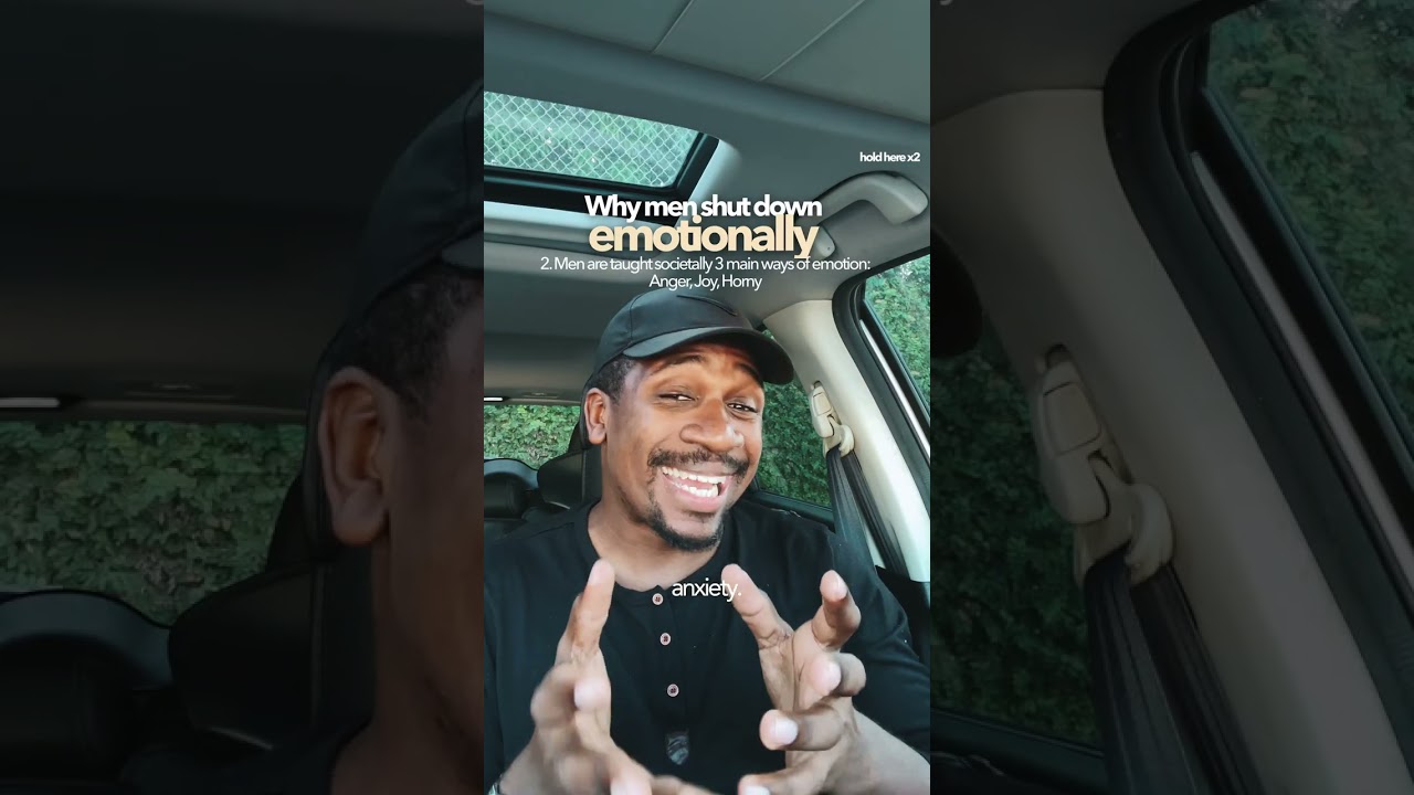 Men are taught societally 3 main ways of emotion  Anger, Joy, Horny