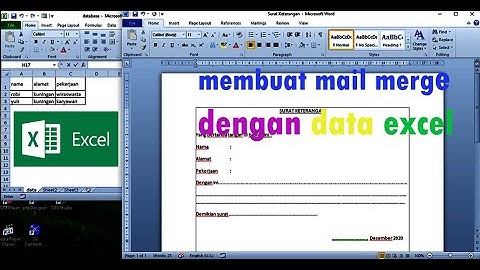 Cara Mudah Membuat Mail Merge dengan data excel