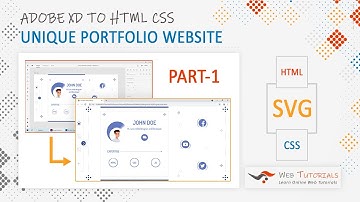Unique Portfolio Adobe XD UI Design to HTML CSS | [Part1]