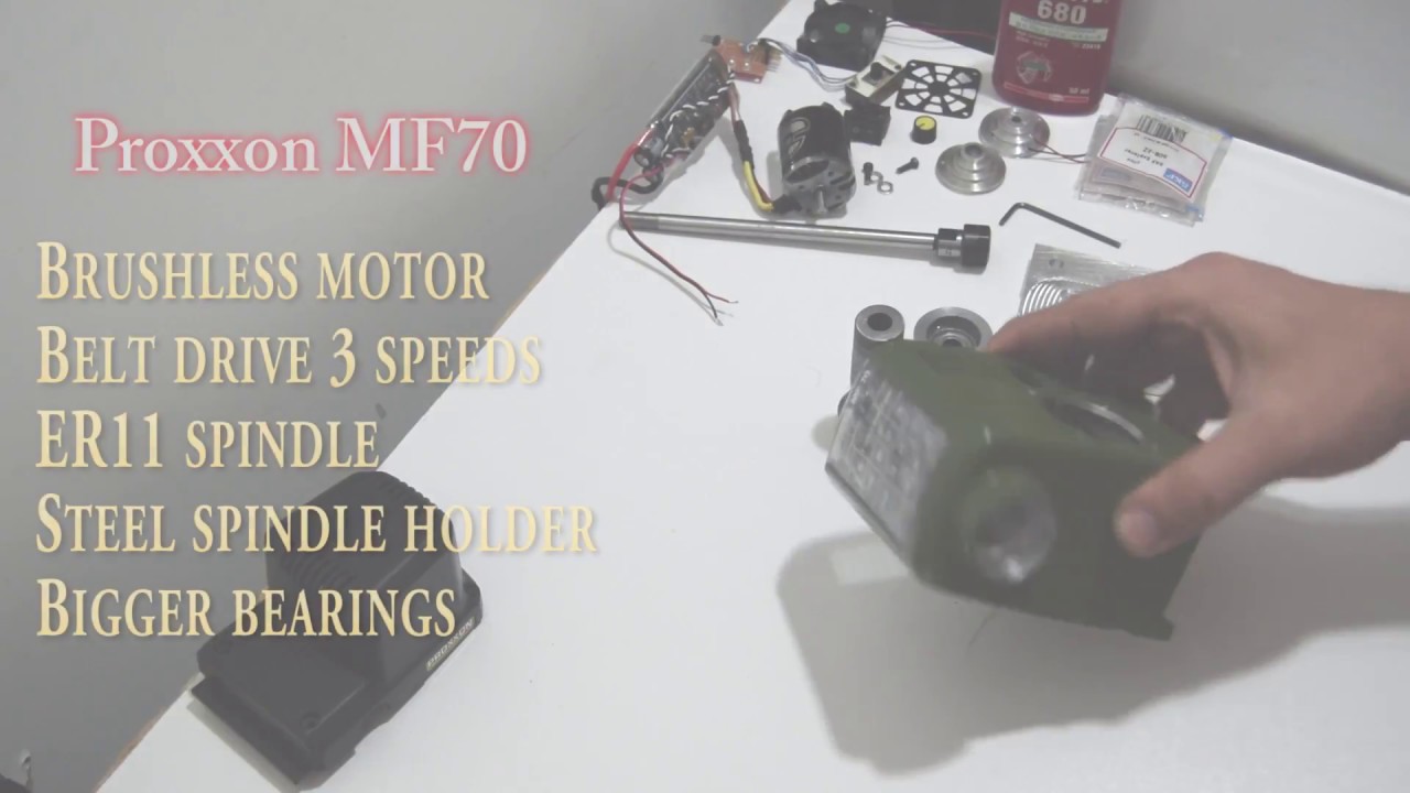 Proxxon MF70 brushless belt er11 spindle upgrade