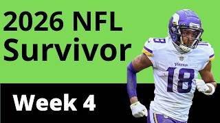 2026 NFL Survivor Week 4 Picks and Strategy: How to win your NFL Survivor Pool