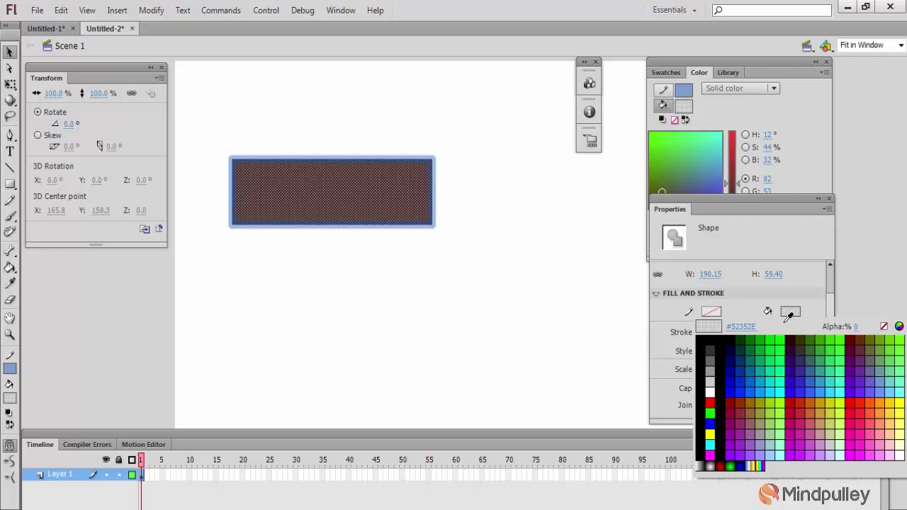 041 Color panel - Adobe Flash Tutorial in Hindi - YouTube