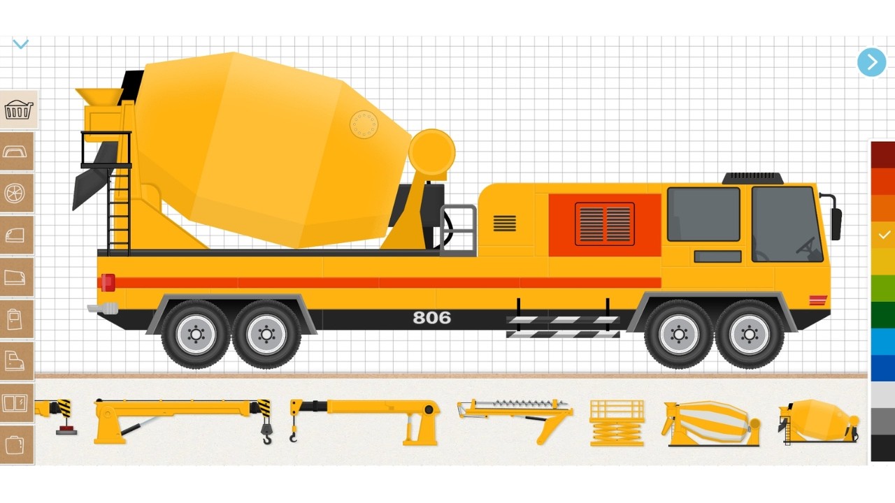 Building a Yellow Concrete Mixer in Labo Simulator