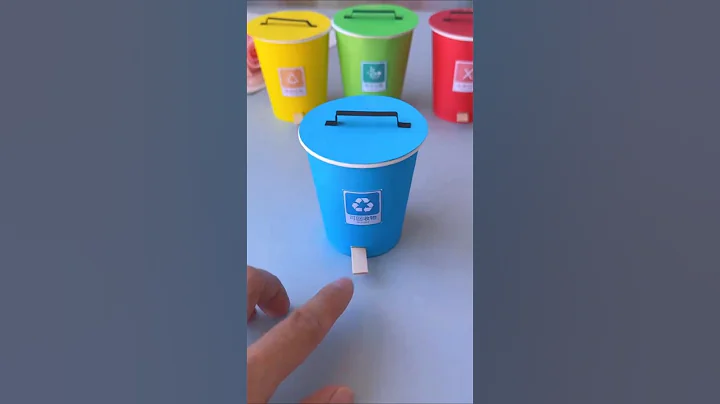 DIY Mini Dustbin With Paper Cup #diy #minidustbin #cute #handmade #artandcraft #craft #decocraft