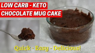 Low carb keto chocolate mug cake