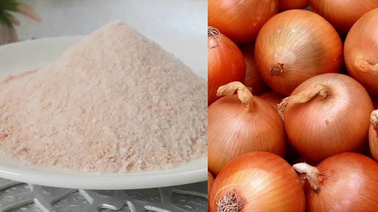 طريقة تجفيف البصل (البصل البودر) دون فرن بلون جميل و نتيجة رائعة 🌺