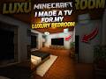 I Built a Modern TV Setup in Minecraft Bedroom 🔥#minecraft #shorts #trending