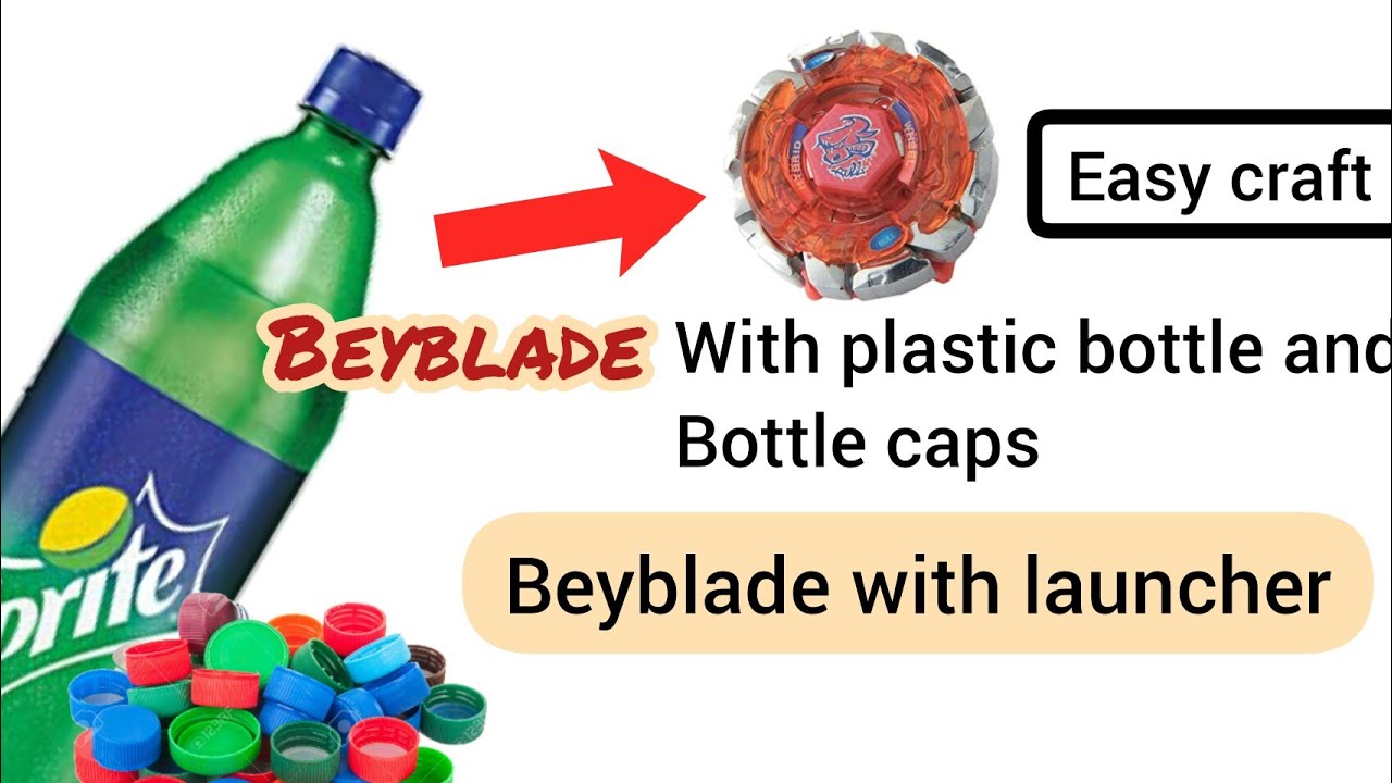 How To Make a Beyblade at Home beyblade with launcher bottle caps