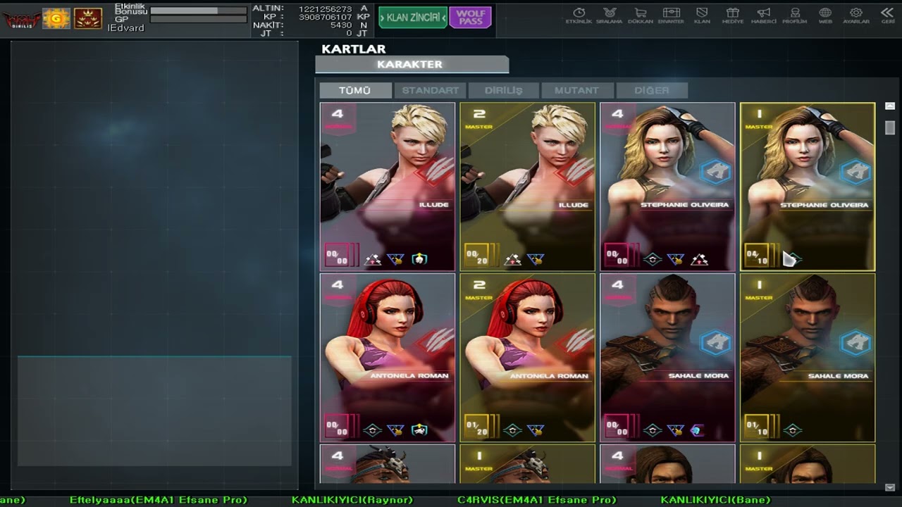 WOLFTEAM BİREYSEL SIRA 13 ENVANTER KRALI 4 MİLYAR KPLİ 2000 HAYKIRMALI +5K GÜNLÜK EŞYA VİP HESAP