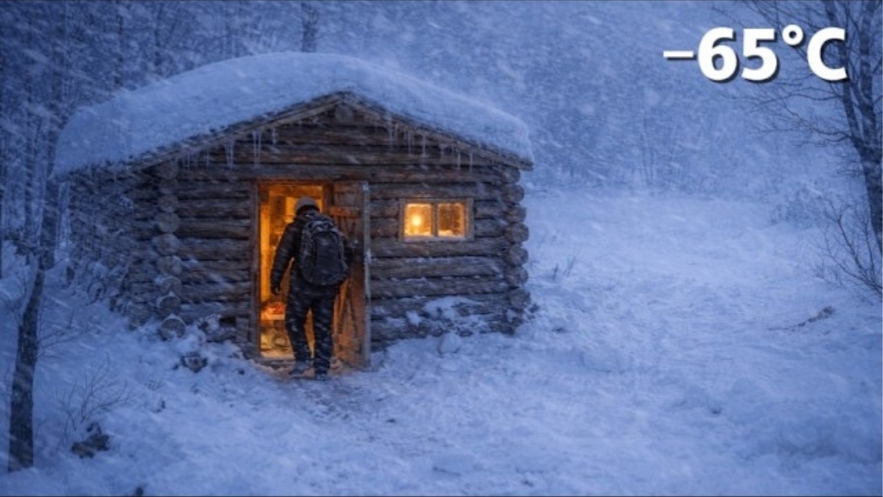 Surviving the SNOWTORM by building a Cabin House | The Most Intense Blizzard Ever