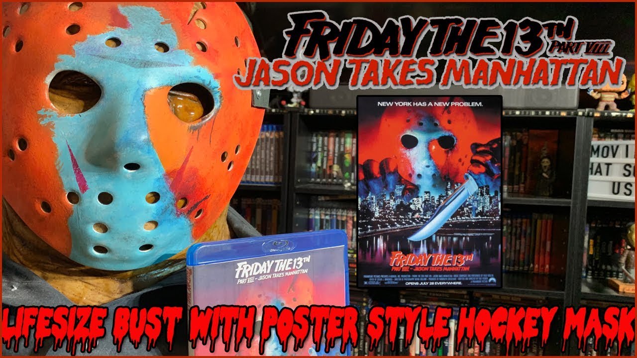 Jason Takes Manhattan Lifesize Bust With Poster Style Hockey Mask || Christian Hanna Horror
