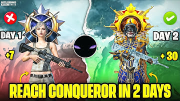 Reach Conqueror in 2 Days! BGMI 4.1 Update Best Rank Push Trick
