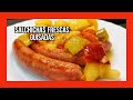 SALCHICHAS GUISADAS CON PATATAS Y VERDURAS