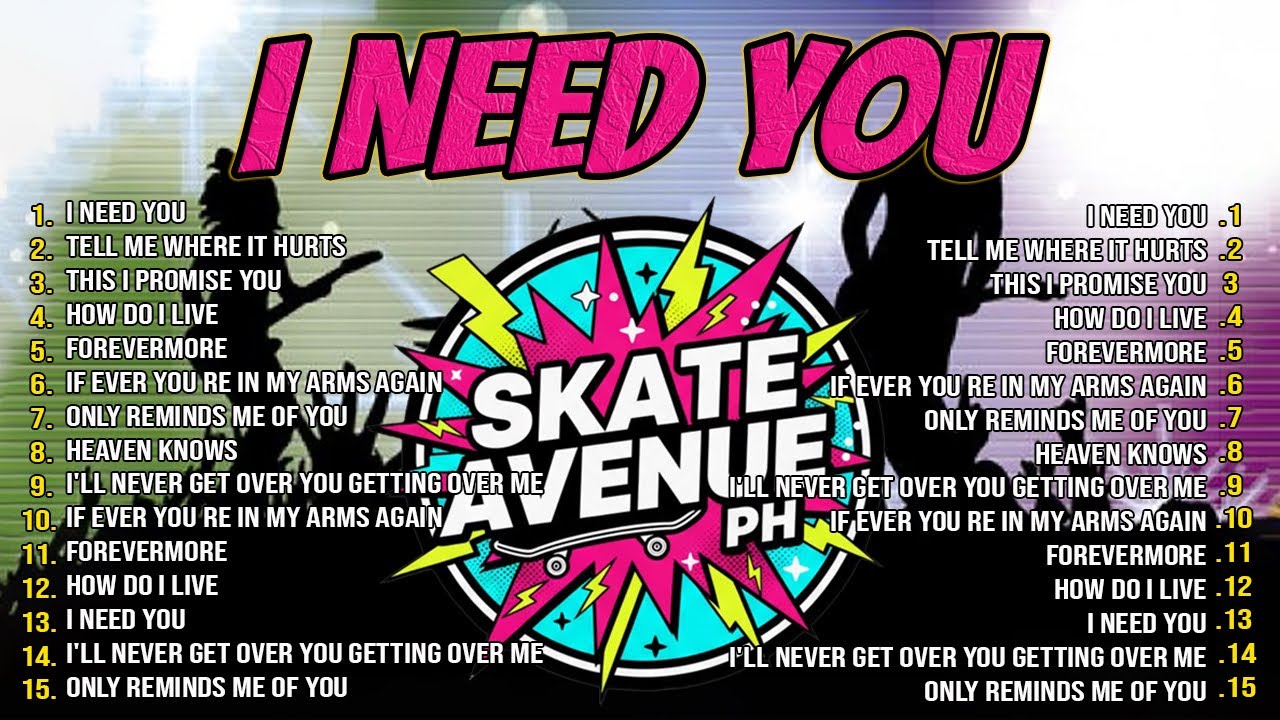 Skate Avenue PH - I Need You | Rock Cover Non-Stop Lyrics Playlist || New Trending 2026
