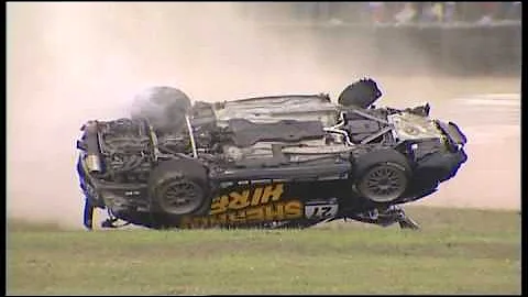Carrera Cup - Cameron McLean crash and rollover - ...