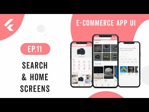 Flutter App UI | E-Commerce App | EP.11 Search, Home Screens | Speed Code