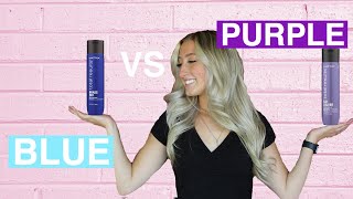 Getting rid of brassy tones with blue shampoo  ** on blonde hair