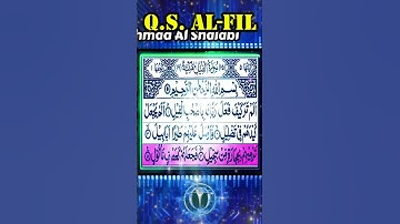 سورة الفيل مع نص عربي أحمد الشلبي # شورت # قران # تقرقاني # تلاوات