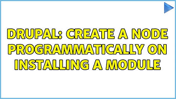 Drupal: Create a node programmatically on installing a module