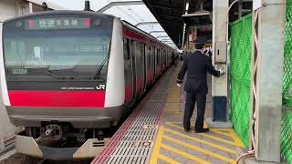 JR京葉線舞浜駅を入線.通過.発車する列車パート4。