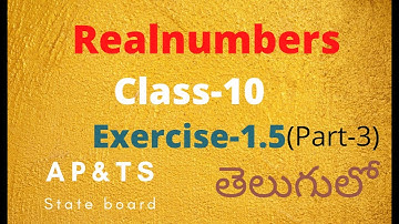 Realnumbers|class-10|exercise 1.5|part-3|logarithms||Telugu|Ts&Ap start board