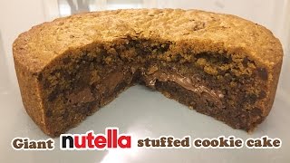 Today we are making a super-sized version of my nutella filled
cookies! this has been requested few times so here it is! giant cookie
cake stuffed with n...