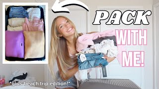 PACK WITH ME FOR VACATION | beach \& girls trip ⋆˙⟡