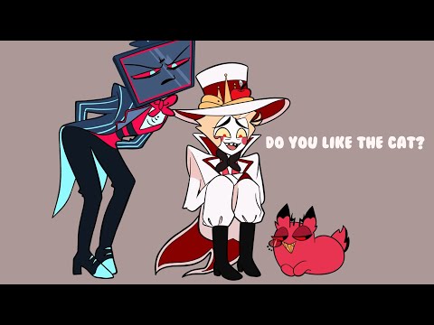 The cat is very cute | Hazbin Hotel | Lucifer x Alastor x Vox