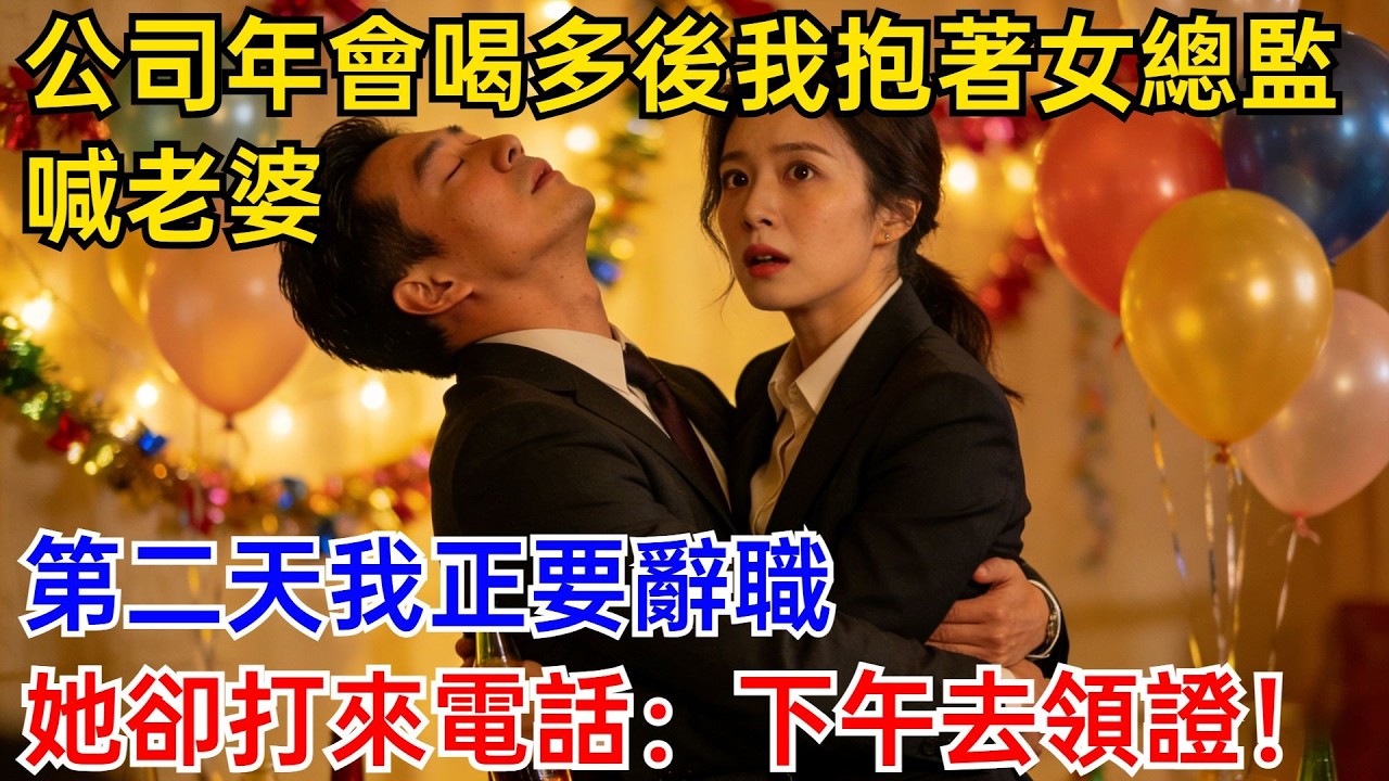 公司年會喝多後我抱著女總監喊老婆，第二天我正要辭職，她卻打來電話：下午去領結婚證！#奇聞故事 #爽文 #職場故事 #男頻 #女總監