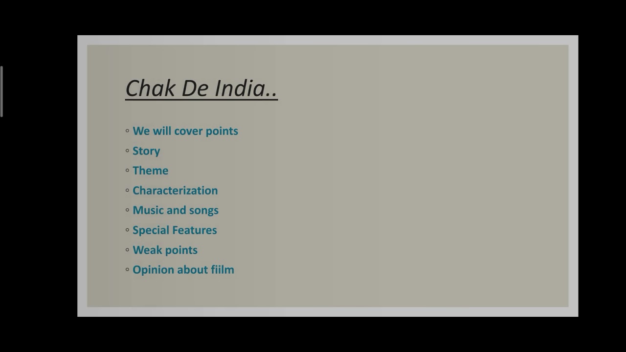 review writing on Chak De India - YouTube