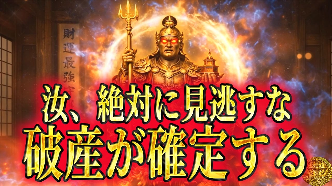 【見逃したら破産⁉︎】今日中に見てください！あなたの財運が消える前に毘沙門天様が助けてくれます
