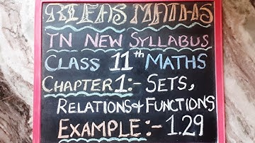 11th MATHS/ CHAPTER 1/ EXAMPLE 1.29/ TN NEW SYLLABUS