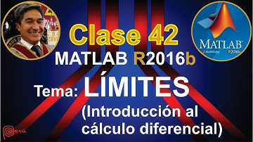 CLASE 42: LÍMITES con MATLAB (introducción al cálculo diferencial).