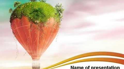 Hot Air Balloon PowerPoint Template by PoweredTemplate.com