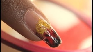 DIY: Hunger Games Nail Art-Catching fire screenshot 2
