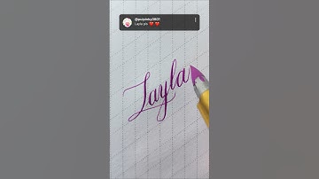 Writing Layla. Beautiful pointed pen calligraphy. #calligraphy #satisfying #writewithme