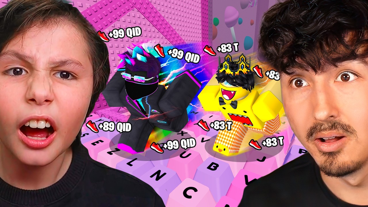 I raced THE YOUNGEST PRO in Roblox +1 keyboard Escape!