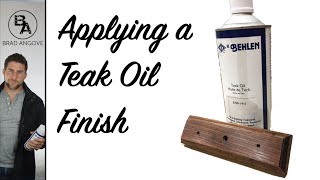 Applying a teak oil finish