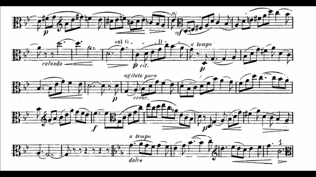 A. Glazunov, ELEGY op. 44 for Viola | Piano accompaniment